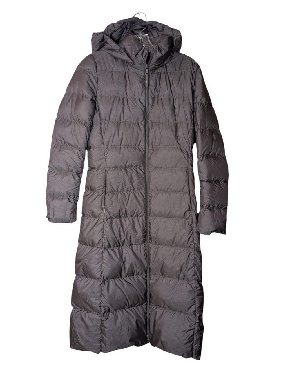 Uniqlo Ultra Light Down Long Coat Hooded Puffer black Women's Size XS